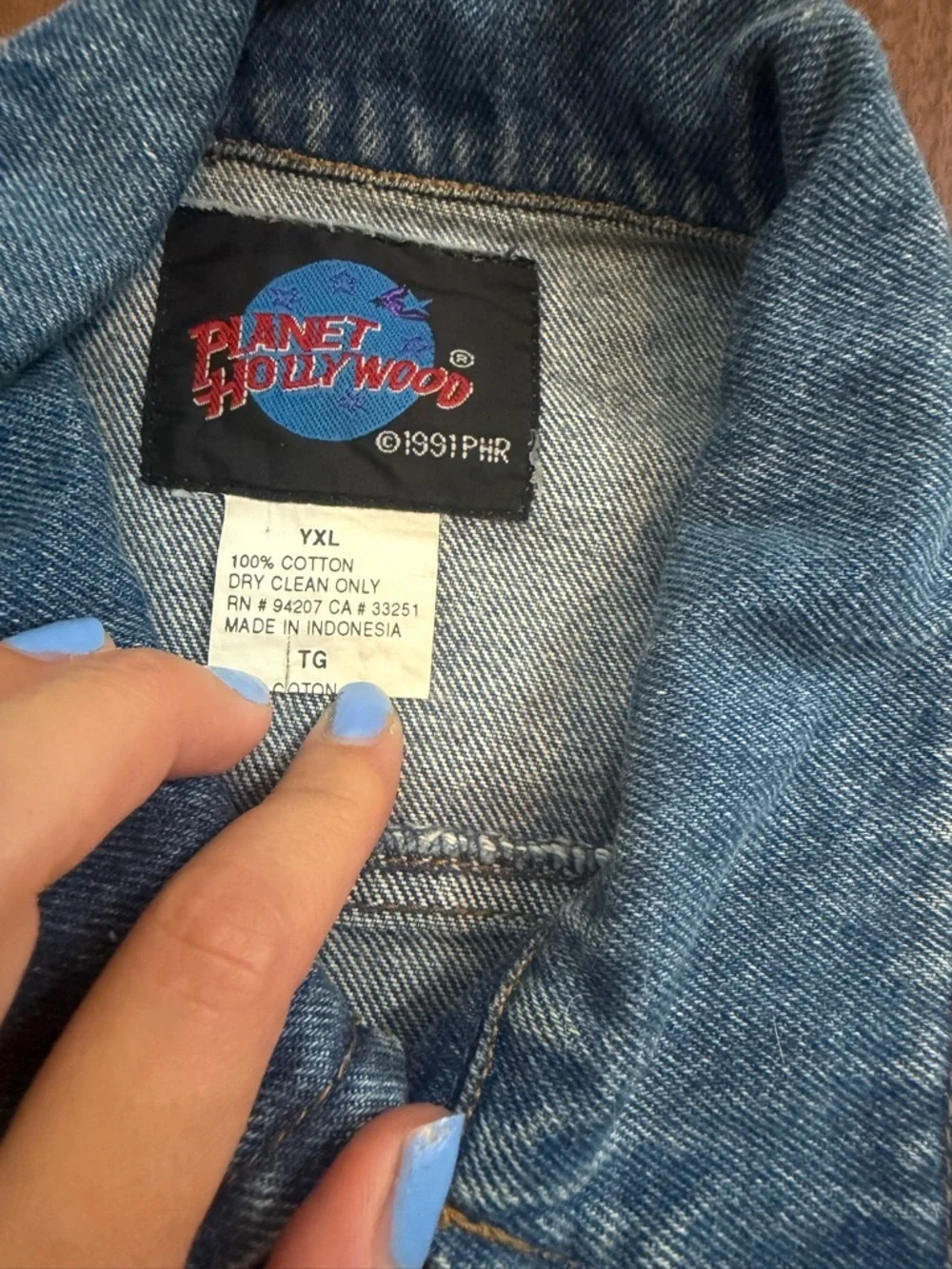 Planet Hollywood Orlando Vintage Blue Denim Jacket